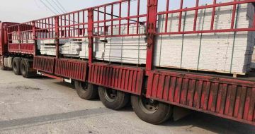 吕梁 白麻荔枝面外墙干挂，工厂装车日常