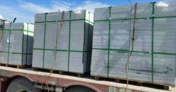 吕梁 芝麻白花岗岩地铺石装车日常