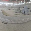 吕梁 芝麻白异形坐凳，自然面光面弧形加工