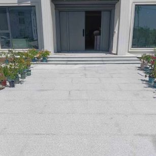 吕梁 芝麻白花岗岩地铺石地面铺装