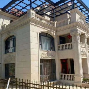 吕梁 黄金麻花岗岩荔枝面别墅外墙干挂