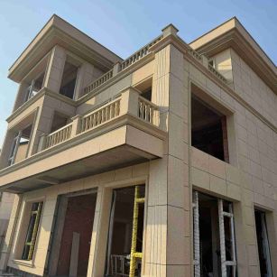 吕梁 黄金麻花岗岩石材荔枝面外墙干挂效果展示