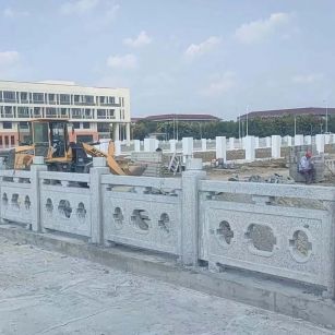 吕梁 白麻花岗岩荔枝面河道栏杆