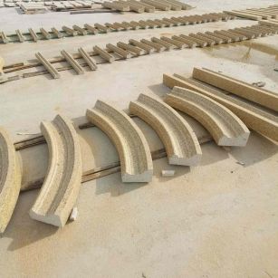 吕梁 黄金麻花岗岩别墅线条