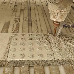 吕梁 芝麻白花岗岩石材盲人石、盲道石、盲点石