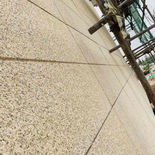 吕梁 黄金麻花岗岩荔枝面外墙干挂石材效果示例