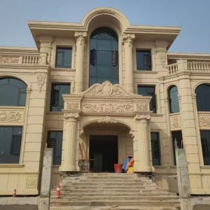 吕梁 黄金麻花岗岩别墅外墙干挂