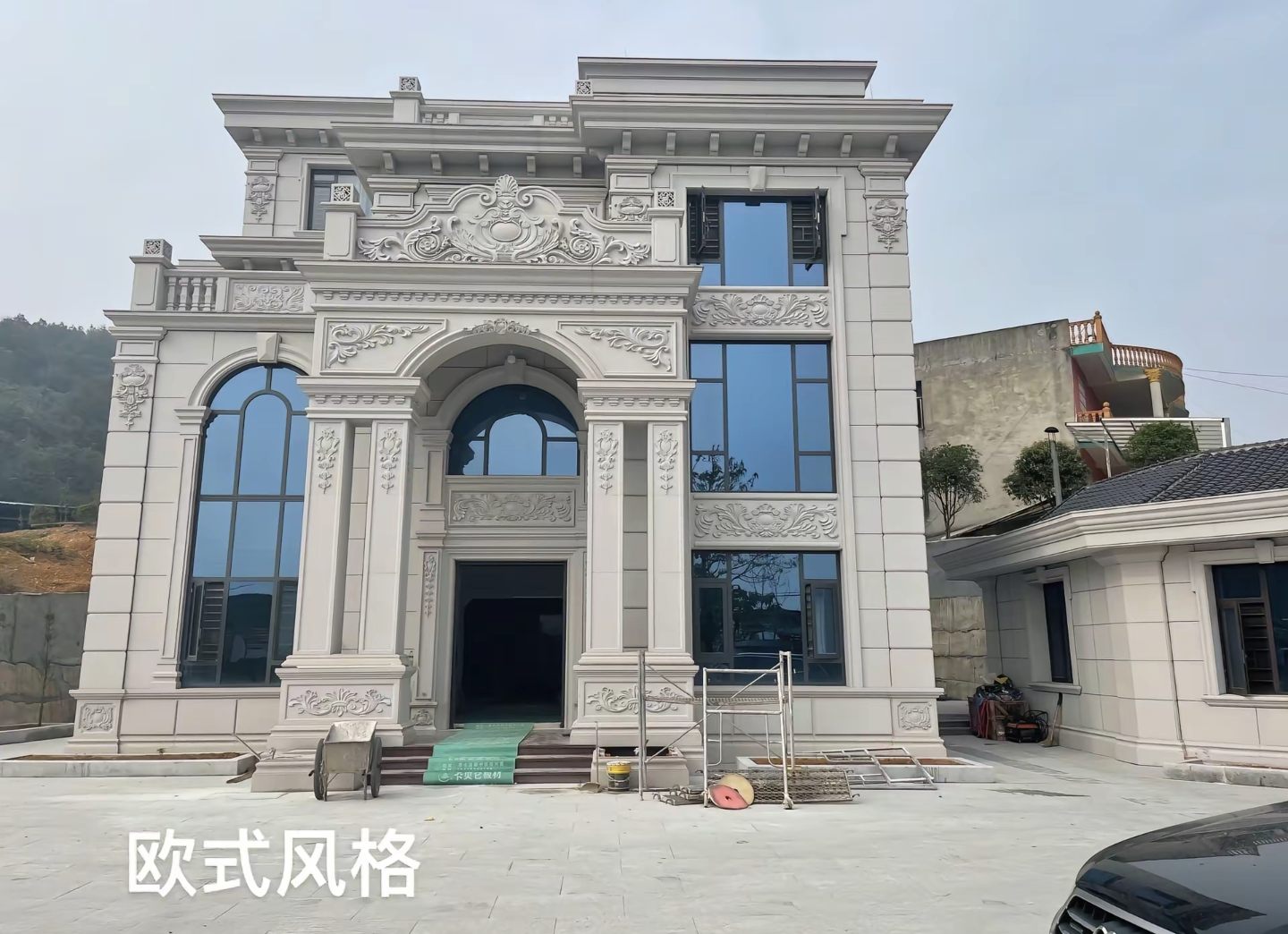 吕梁 白麻花岗岩别墅外墙干挂