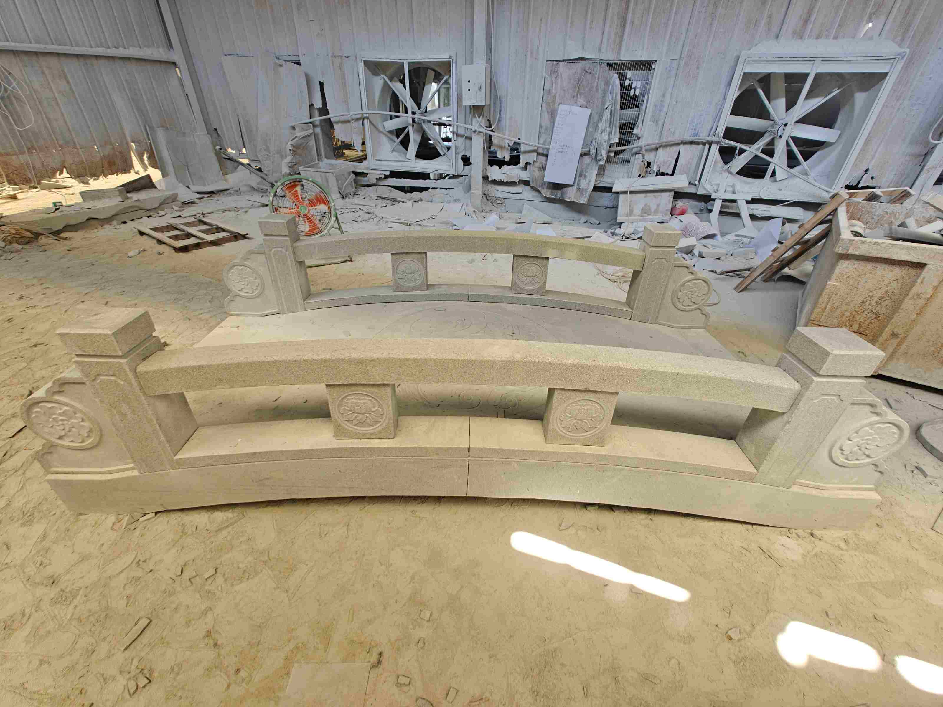 吕梁 芝麻灰花岗岩异形加工-拱桥，石桥